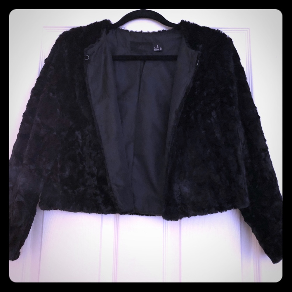 Short Black Faux Jacket